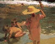Joaquin Sorolla Children swimming beach Sweden oil painting artist